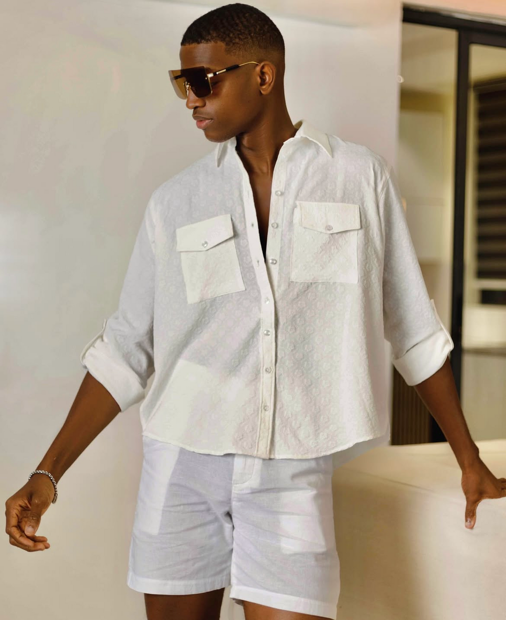 White Breathable Short